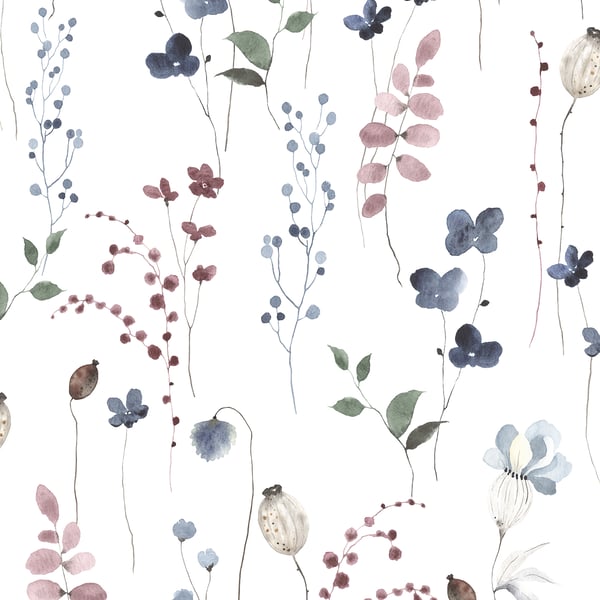 Galerie Wallpaper Product code: 88965 - Summer Breeze Wallpaper Collection - White, Green Colours -  
