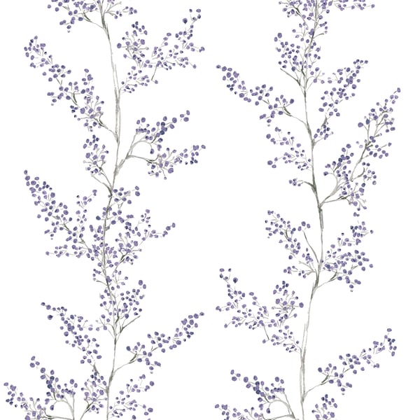 Galerie Wallpaper Product code: 88991 - Summer Breeze Wallpaper Collection - White, Purple Colours -  