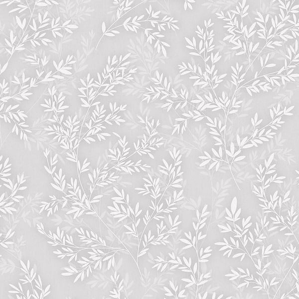 Galerie Wallpaper Product code: 89025 - Summer Breeze Wallpaper Collection - Silver Grey, White Colours -  