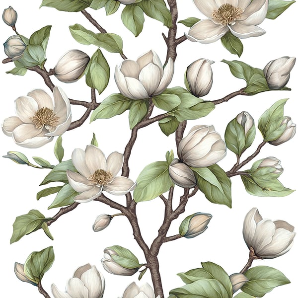 Galerie Wallpaper Product code: 89038 - Summer Breeze Wallpaper Collection - White, Green Colours -  