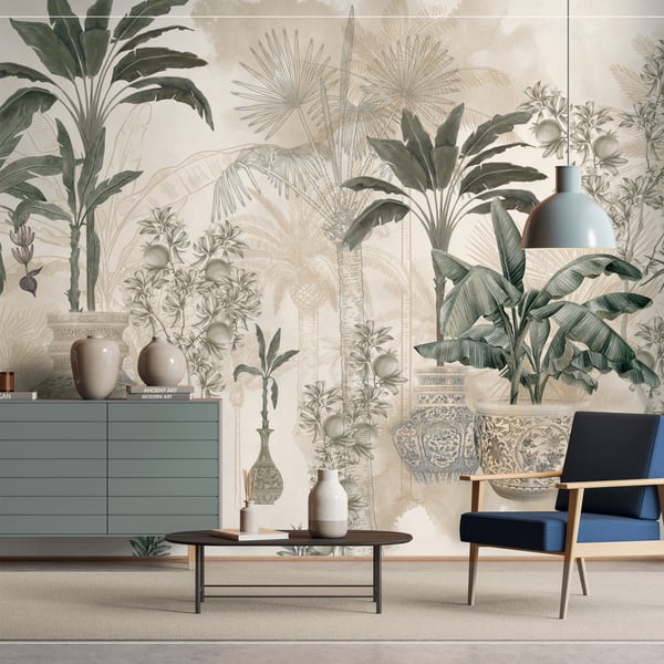 Galerie Wallpaper Product code: BB30198_2 - Bombay Design Wallpaper Collection - Beige, Green Colours -  