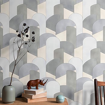 Galerie Wallcoverings Product Code 10155-10 - ELLE Decoration Wallpaper Collection - Grey Silver Beige Colours -  