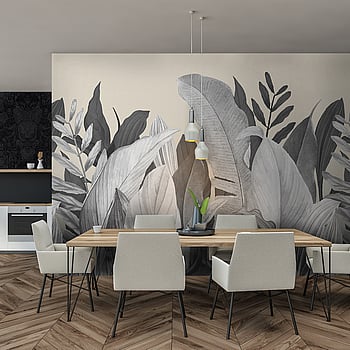 Galerie Wallcoverings Product Code 18000 - Tropical Wallpaper Collection - Almond Colours -  