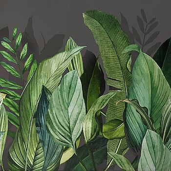 Galerie Wallcoverings Product Code 18002 - Tropical Wallpaper Collection - Blackberry Colours -  