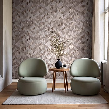 Galerie Wallcoverings Product Code 35791 - Boho Fine Linen Wallpaper Collection - Grey, Brown Colours -  