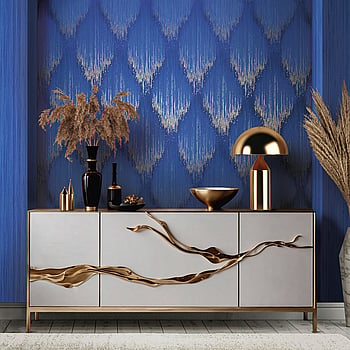 Galerie Wallcoverings Product Code 35840 - Fashion Icon Wallpaper Collection - Blue Colours -  