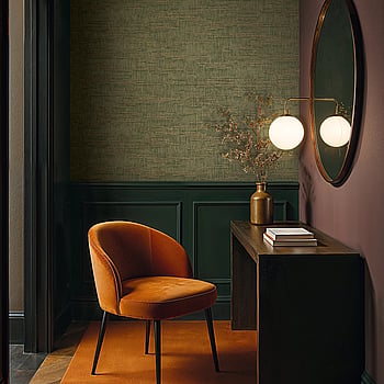 Galerie Wallcoverings Product Code 36635 - Craft Wallpaper Collection - Green, Gold Colours -  