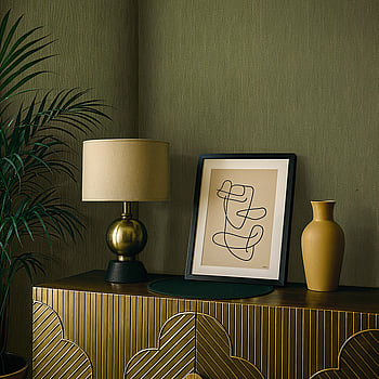 Galerie Wallcoverings Product Code 36643 - Craft Wallpaper Collection - Green, Gold Colours -  