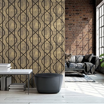 Galerie Wallcoverings Product Code 51213 - Universe Wallpaper Collection - Bronze Brown Gold Colours -  