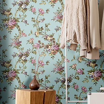 Galerie Wallcoverings Product Code 84002 - Cottage Chic Wallpaper Collection - Light Blue Colours -  