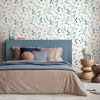 Galerie Wallcoverings Product Code 88966 - Summer Breeze Wallpaper Collection - White, Green Colours -  