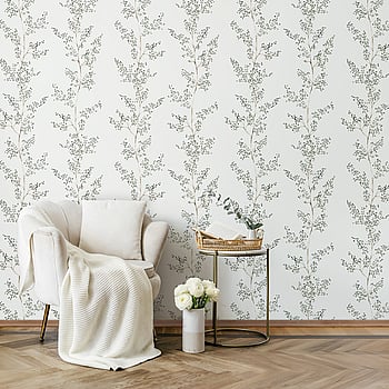 Galerie Wallcoverings Product Code 88989 - Summer Breeze Wallpaper Collection - Silver Grey, Green Colours -  