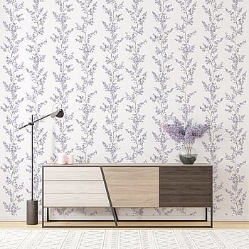 Galerie Wallcoverings Product Code 88991 - Summer Breeze Wallpaper Collection - White, Purple Colours -  