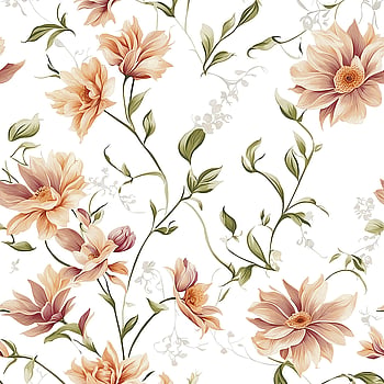 Galerie Wallcoverings Product Code 89023 - Summer Breeze Wallpaper Collection - White, Orange Colours -  