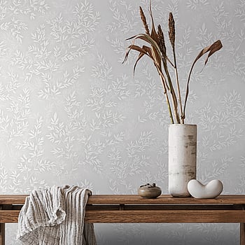 Galerie Wallcoverings Product Code 89025 - Summer Breeze Wallpaper Collection - Silver Grey, White Colours -  