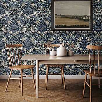 Galerie Wallcoverings Product Code ET11212 - Arts and Crafts Wallpaper Collection - Blue Tan White Colours -  
