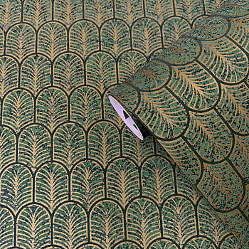 Galerie Wallcoverings Product Code F-VL6006 - Lustre Wallpaper Collection - Green Colours -  