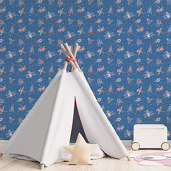 Galerie Wallcoverings Product Code G78411 - Tiny Tots 2 Wallpaper Collection - Cobalt Primary Glitter Colours -  