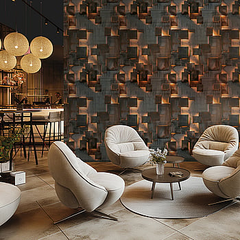 Galerie Wallcoverings Product Code HZ62089M - Horizon Wallpaper Collection - Brown Yellow Grey Colours -  